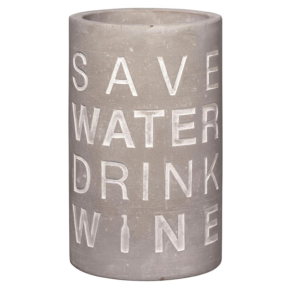 POESIE ET TABLE Vino Beton Flaschenkühler "Save water"