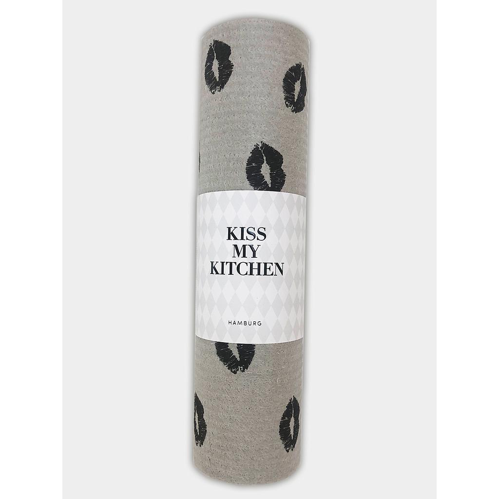 Schwammtuch-Küchenrolle Kiss grey black