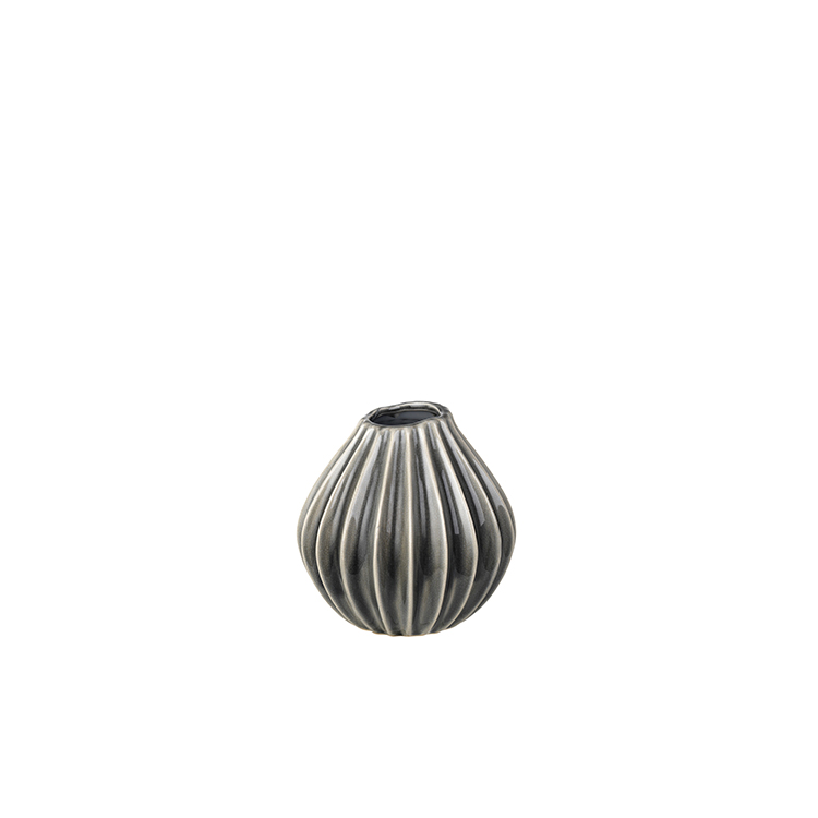 Vase Wide S Smoke Grey