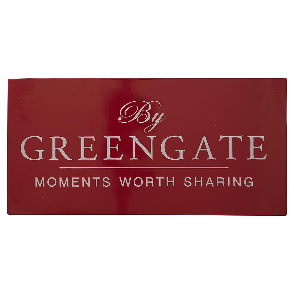 Metallschild Greengate red