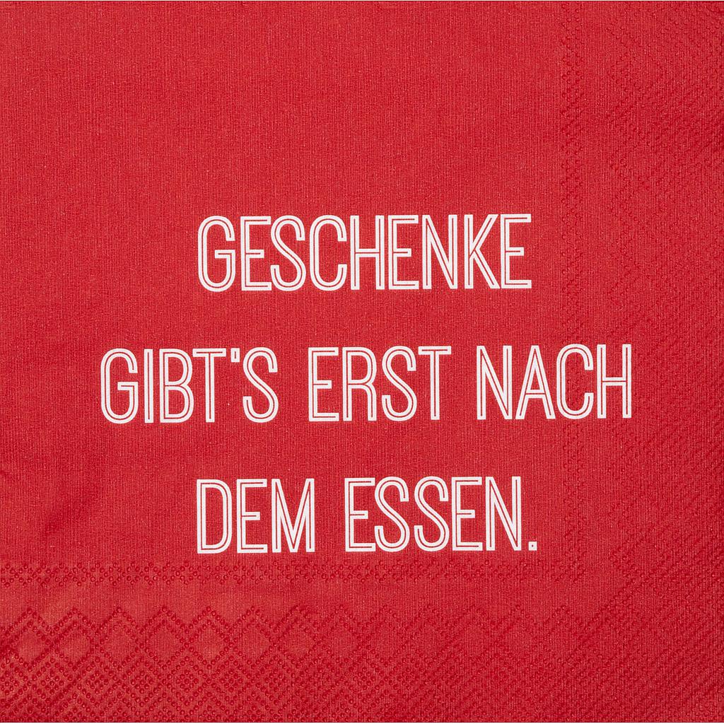 DINING Serviette Geschenke gibst`s erst nach