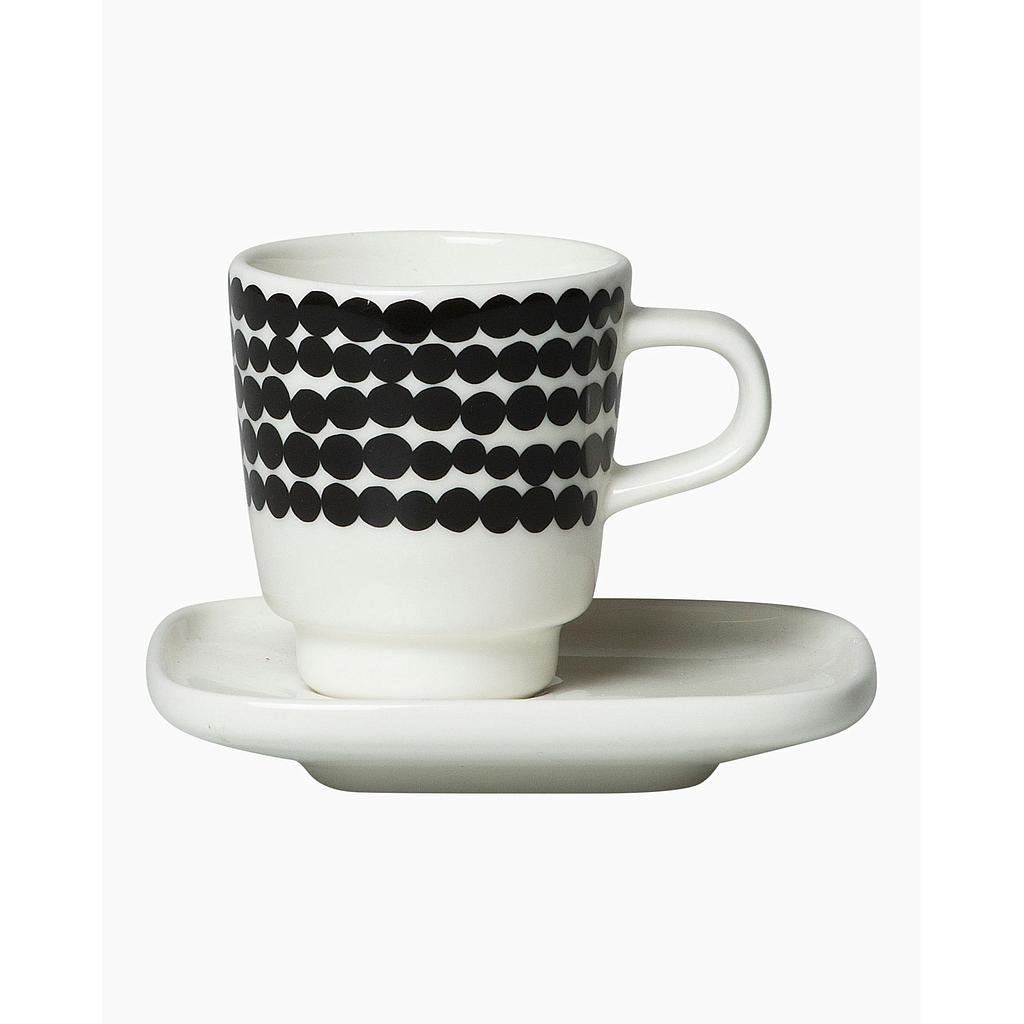 Espressotasse mit Unterteller OIVA / SIIRTOLAPUUTARHA