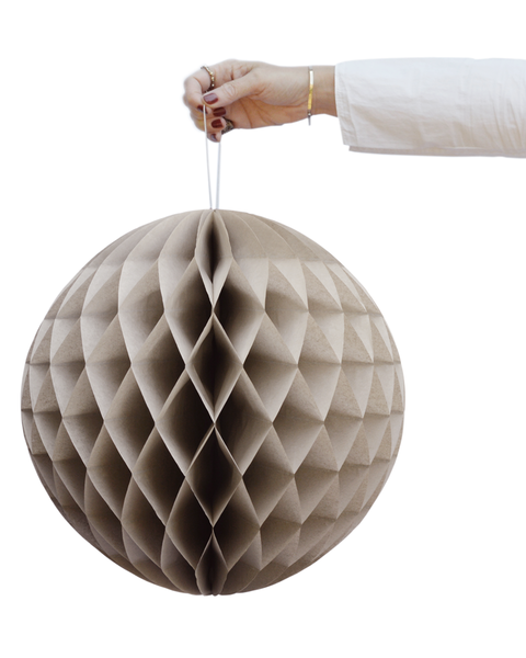 Papier-Ornament &quot;Honey Combs&quot;  2er- Set beige