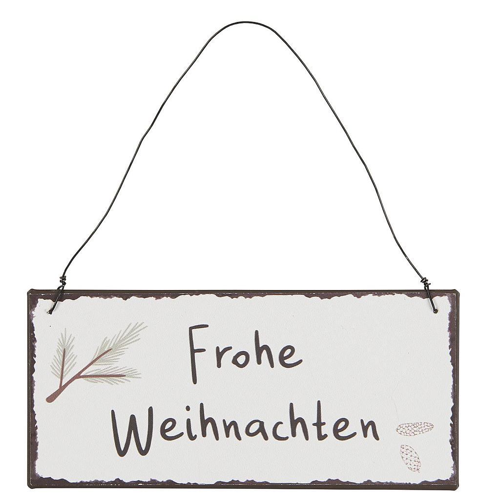 Metallschild &quot;Frohe Weihnachten&quot;
