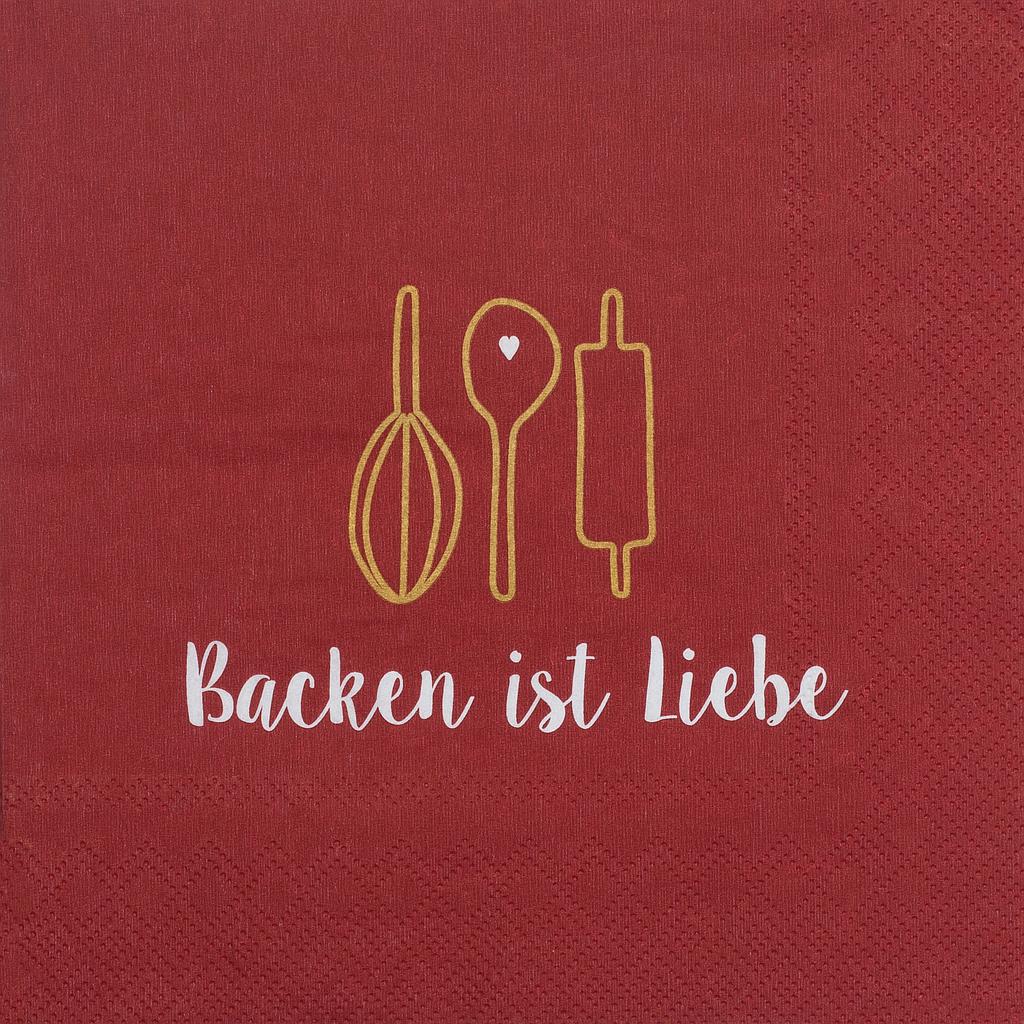 DINING Serviette Backen ist Liebe