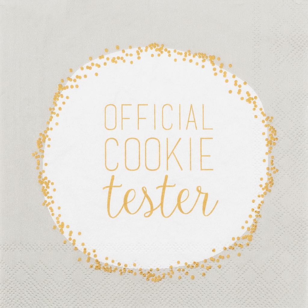 Cocktailserviette Official cookie tester