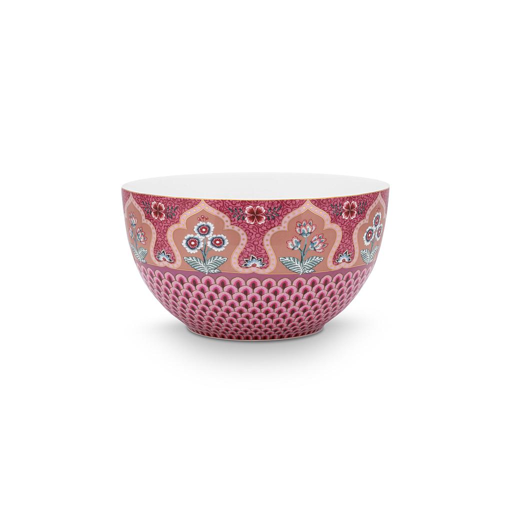 Schüssel L Flower Festival Scallop Deco dark pink