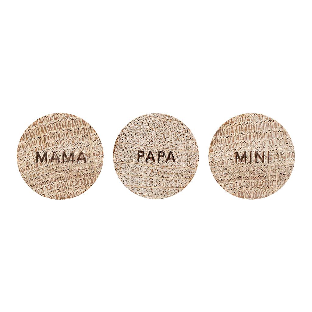 Holzmagnet 3er Set Familie