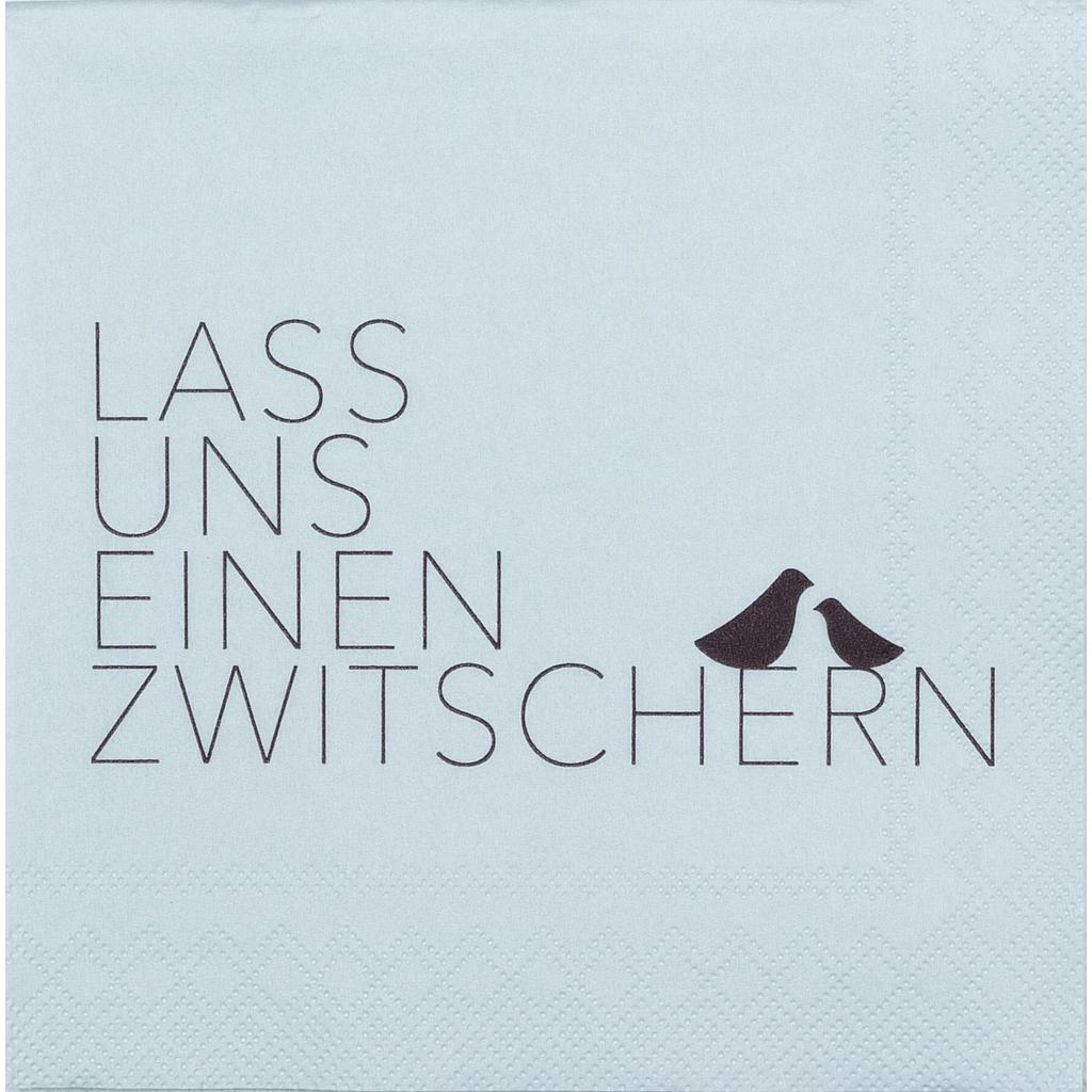 Cocktailserviette Lass uns einen Zwitschern