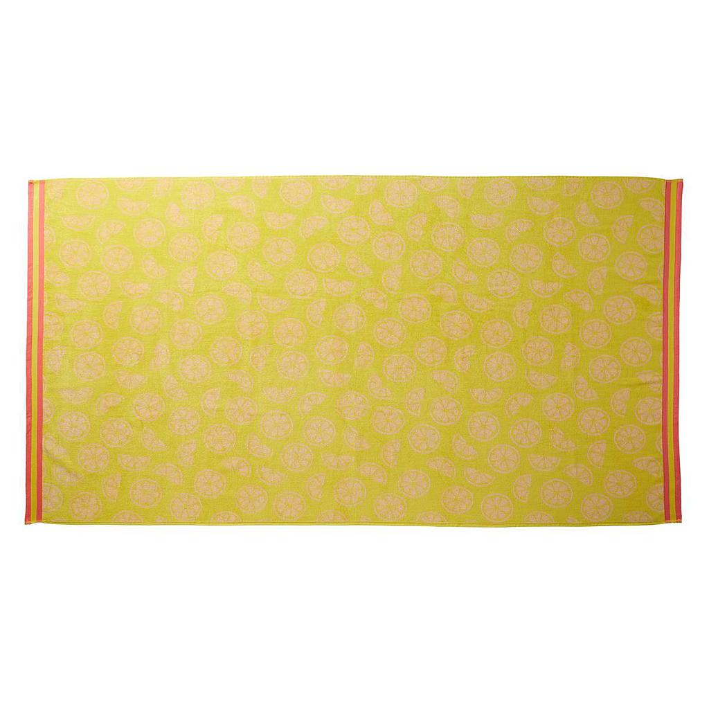 Strandtuch Citrus Delight yellow 100 x 180 cm