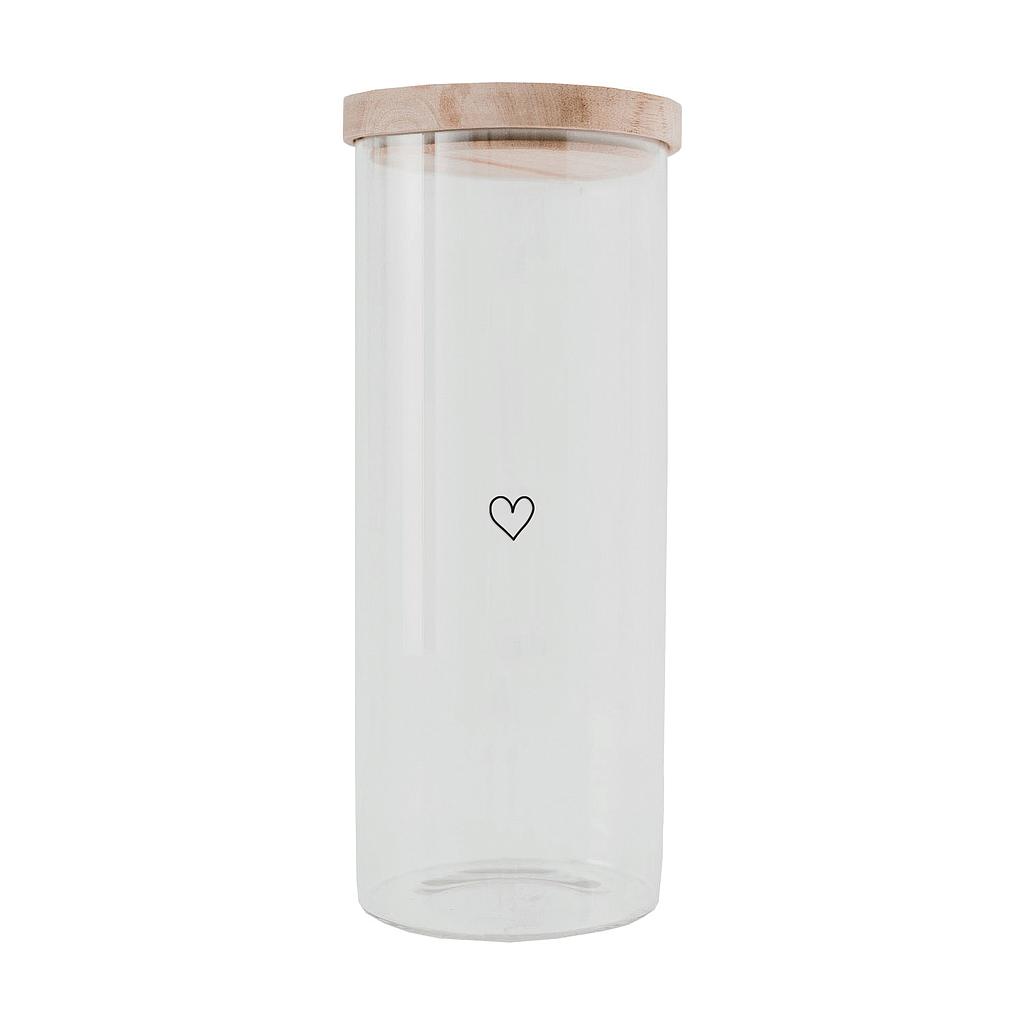 Vorratsglas Herz schwarz 30cm