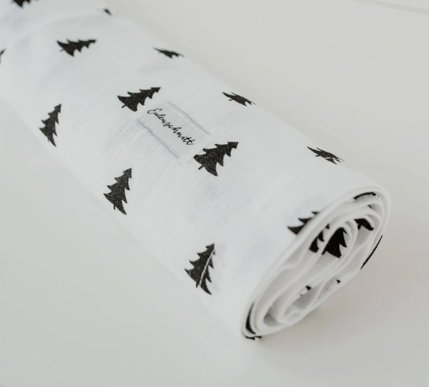 Tischläufer Leinen Tannen 140 x 40 cm