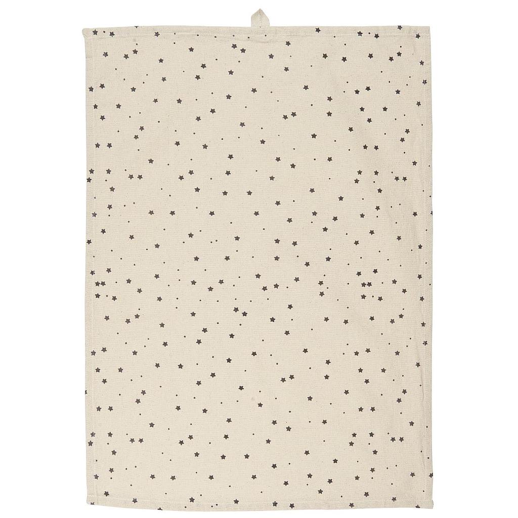 Geschirrtuch Noah natur mit grauen Sternen