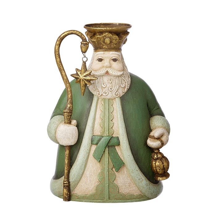 Kerzenhalter Santa Ivy green