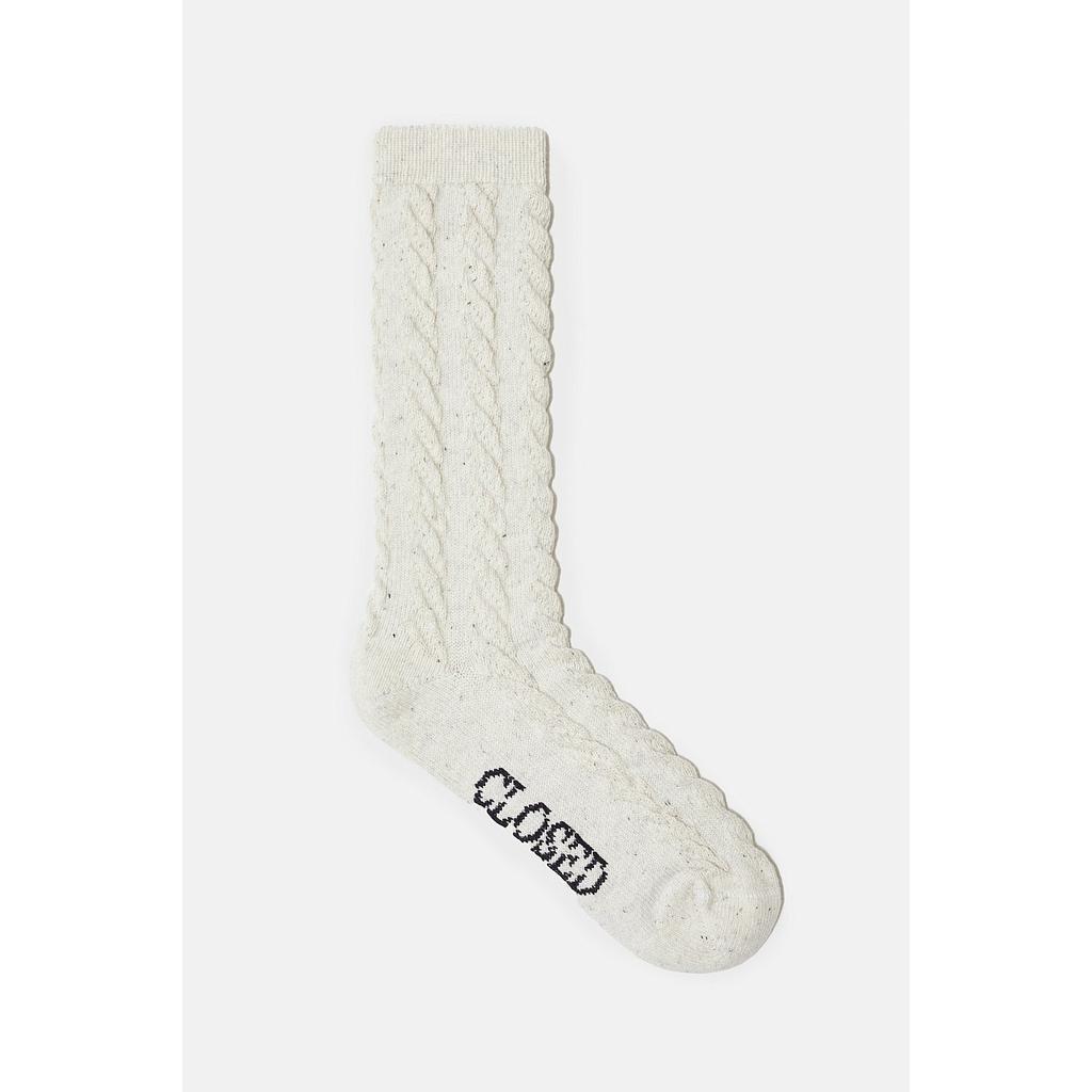 Socken Woll-Seidenmix ivory