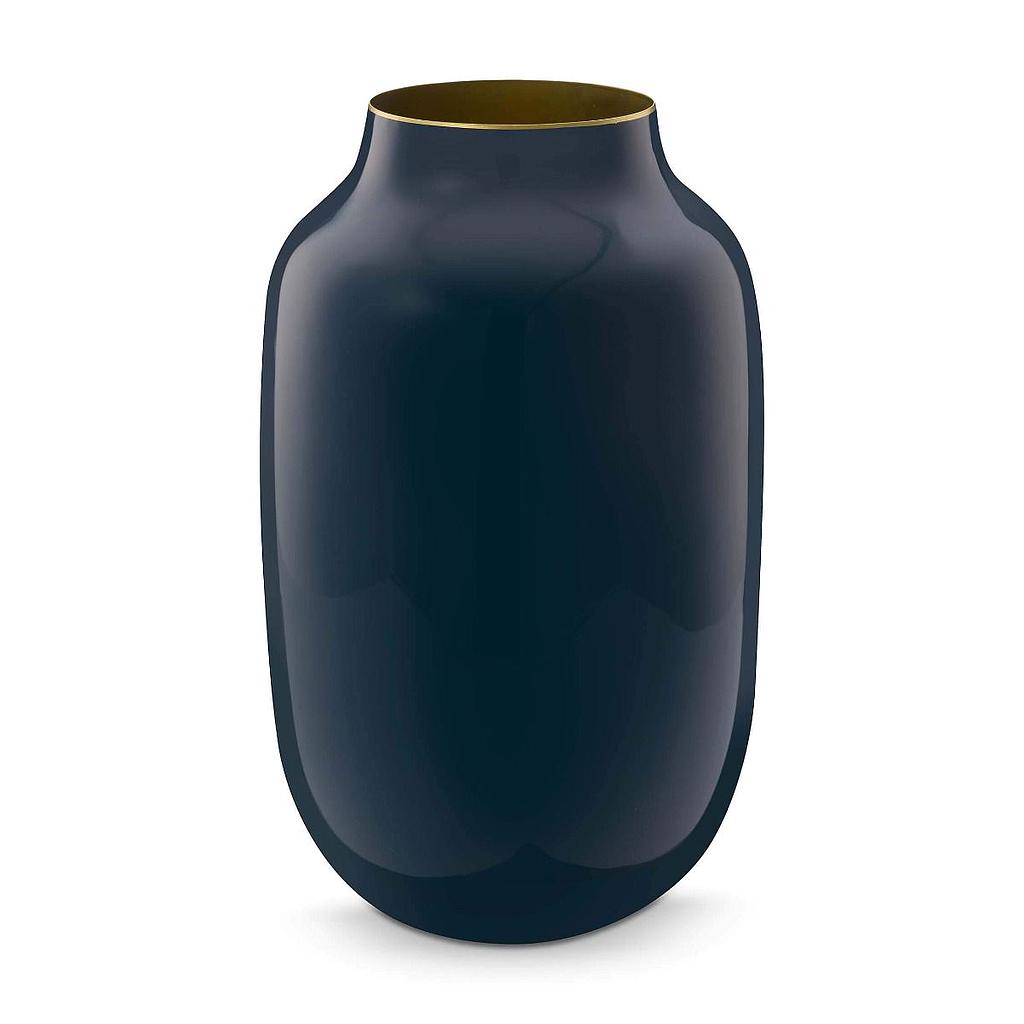 Vase Metall Oval Mid blue