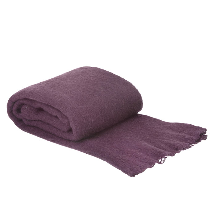 Wolldecke Veda Aubergine