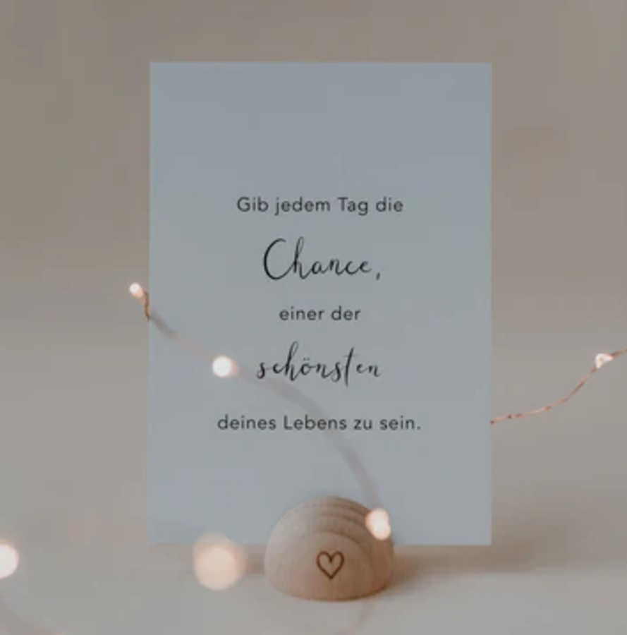 Halbrunder Kartenständer Herz