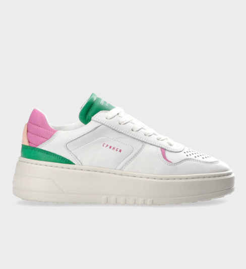 Sneaker CPH76 leather mix white/green