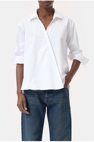 Bluse asymetric white