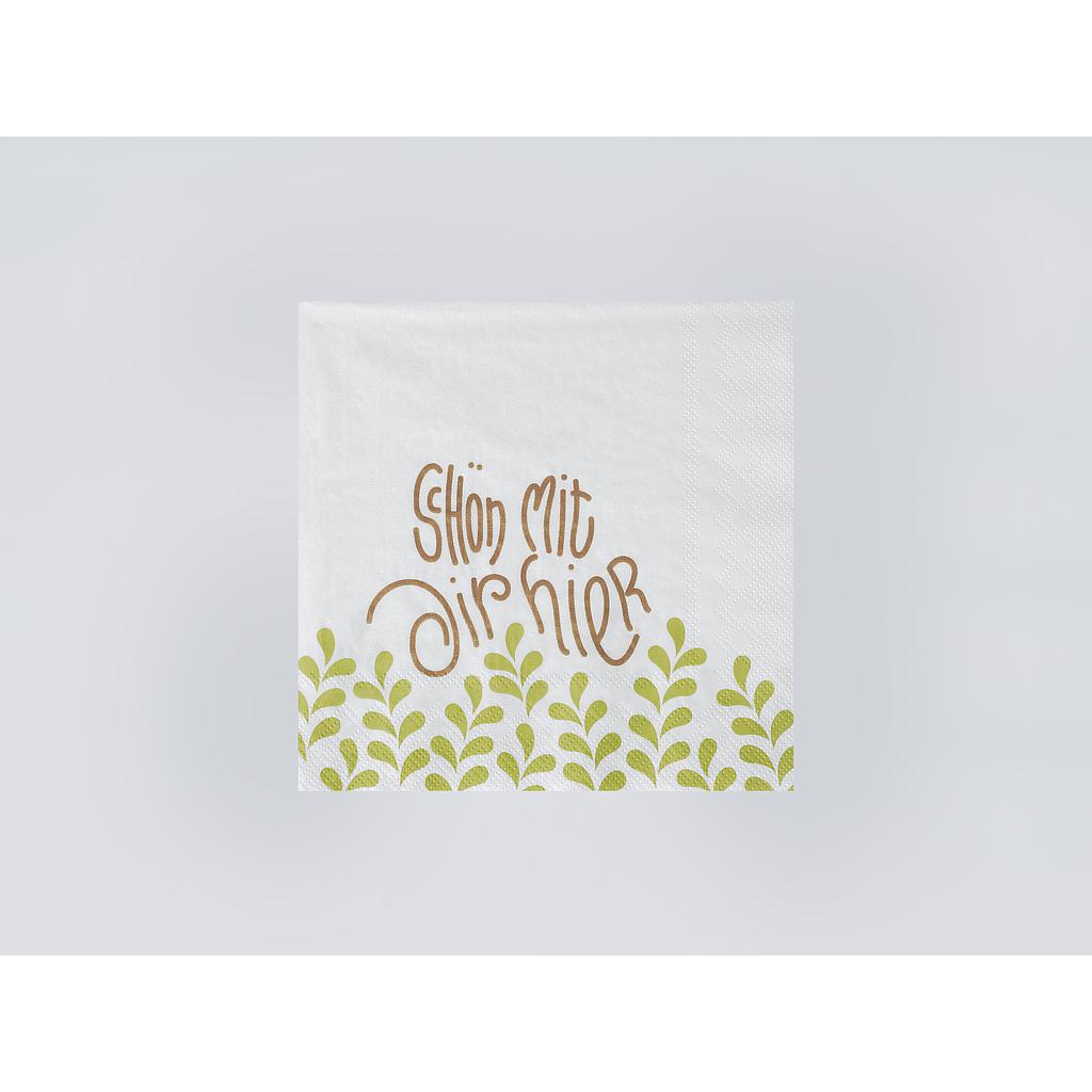 Serviette Schön mit dir hier