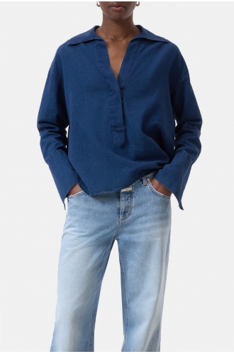 Bluse Tunica indigo blend