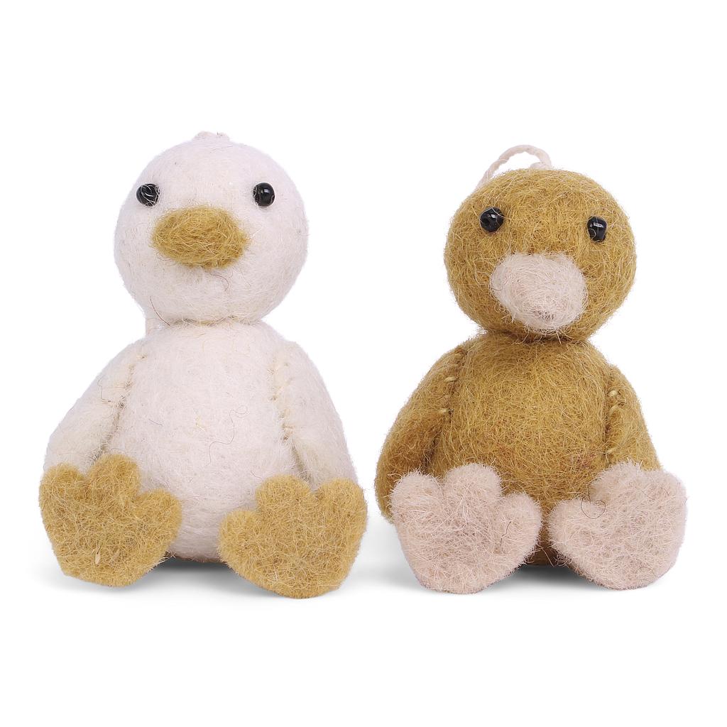 Anhänger Ente 2er Set gelb