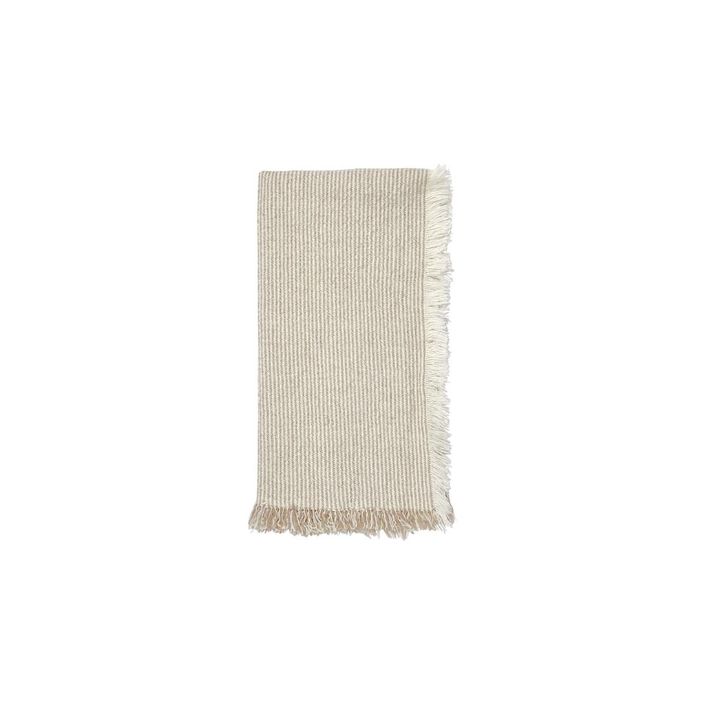 Stoffserviette Elouise OffWhite/FungiGrey