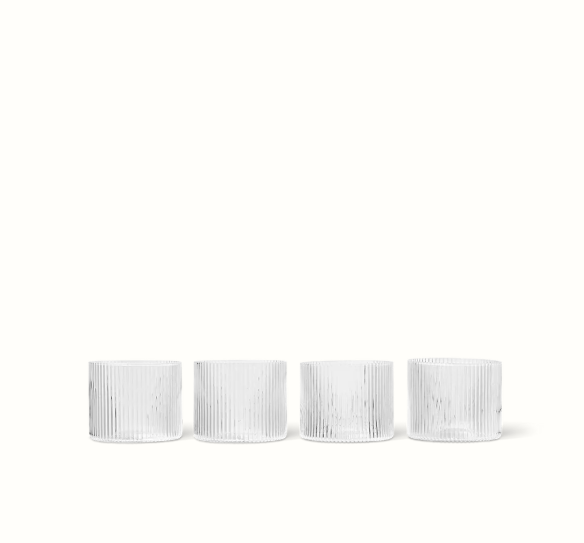 Trinkglas LOW-RIPPLE 4er Set clear
