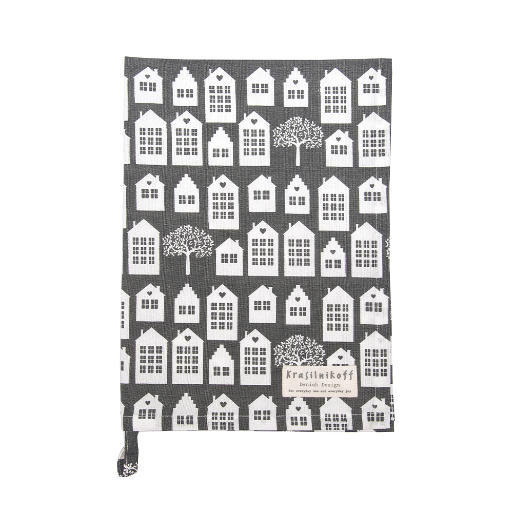 Geschirrtuch Townhouses charcoal