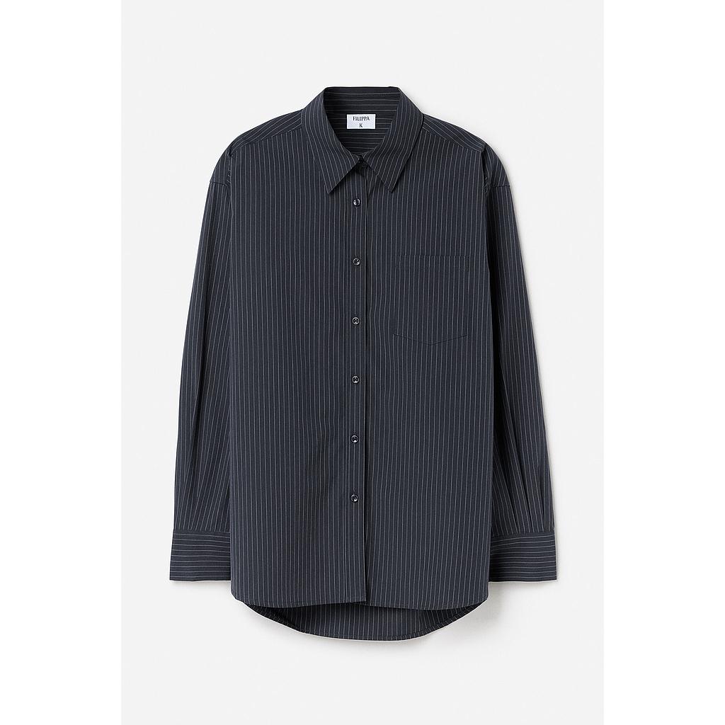 Hemdbluse Sammy Pinstripe charcoal grey