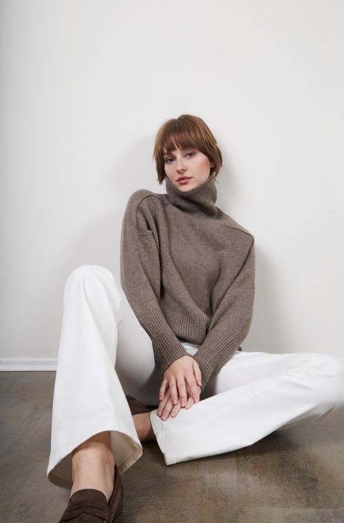 Kaschmir Rollkragenpullover Wayne eco walnut