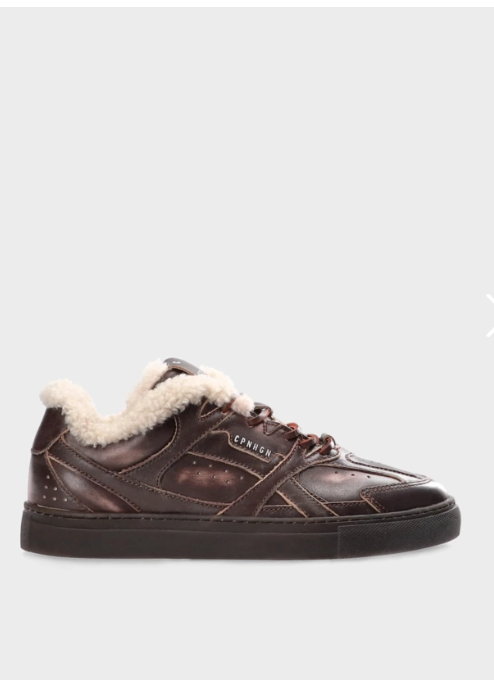 Sneaker CPH63 vintage leather teddy wood