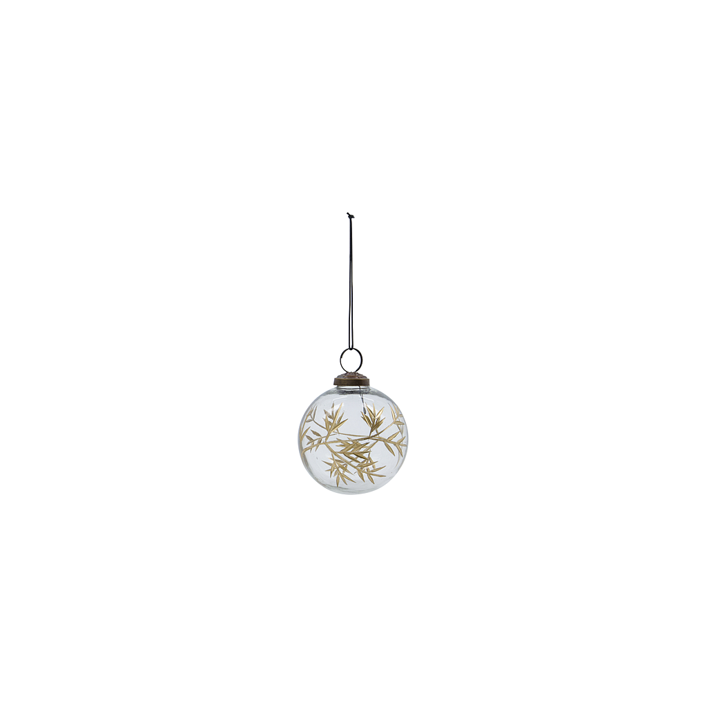 Weihnachtsschmuck Glas klar/gold
