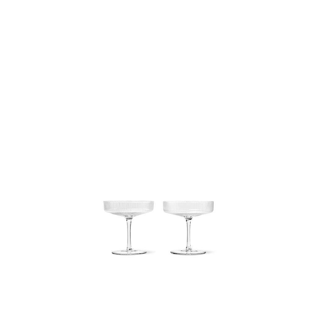 Champagnerglas RIPPLE 2er Set clear