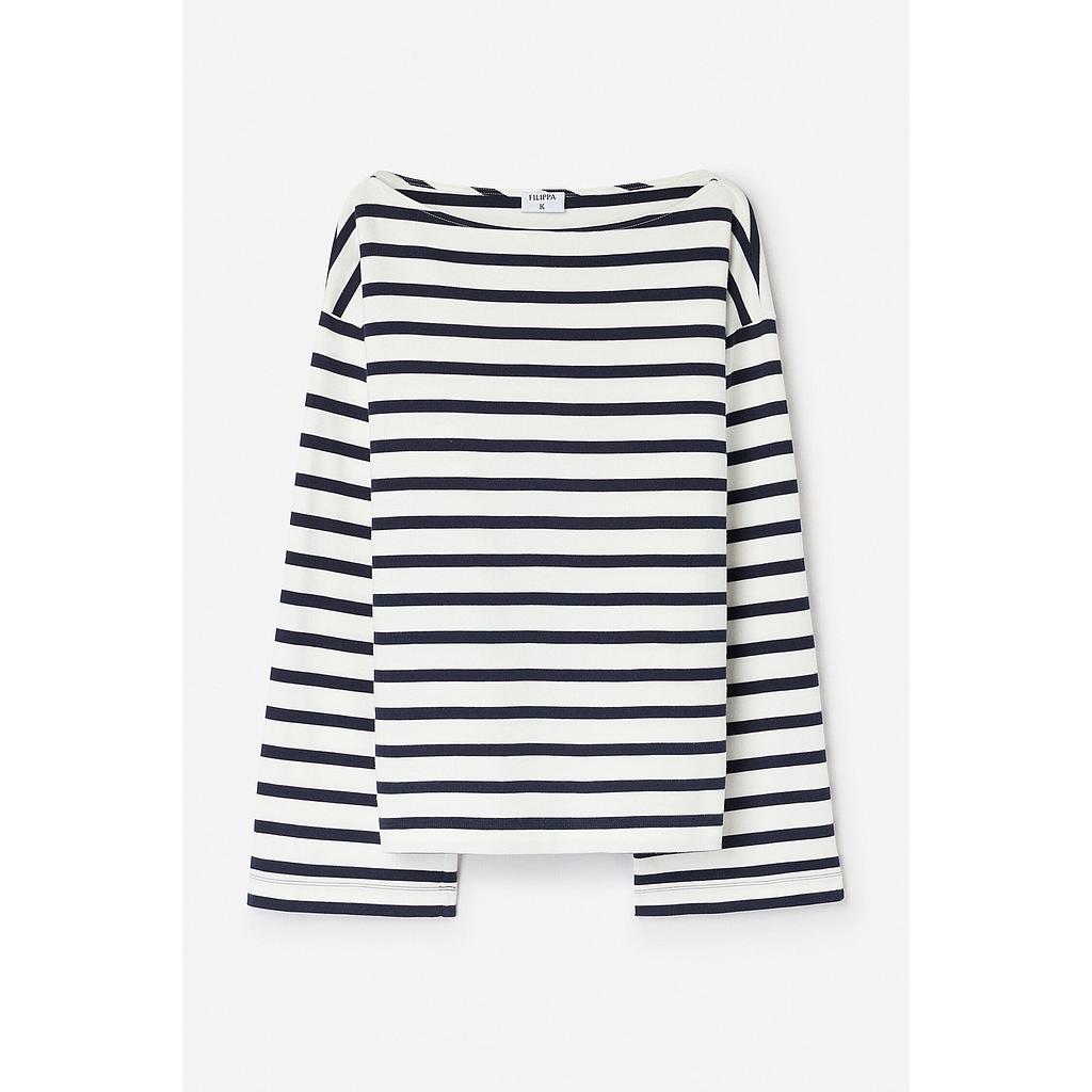 Baumwollshirt langarm gestreift