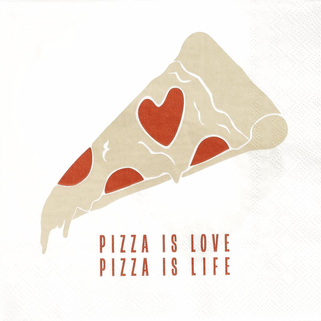 Serviette "Pizza is Love"