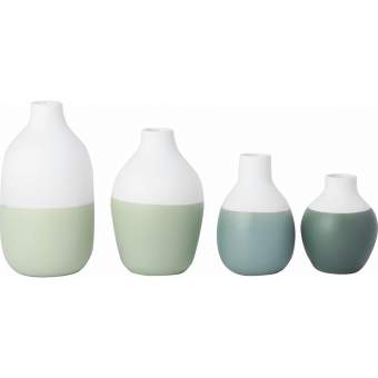 Mini Flaschenvasen grün 4er Set