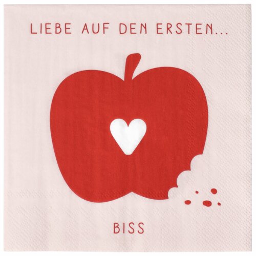 Serviette Liebe auf den ersten Biss