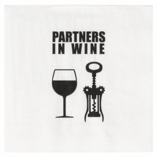 Cocktailserviette Partners in wine