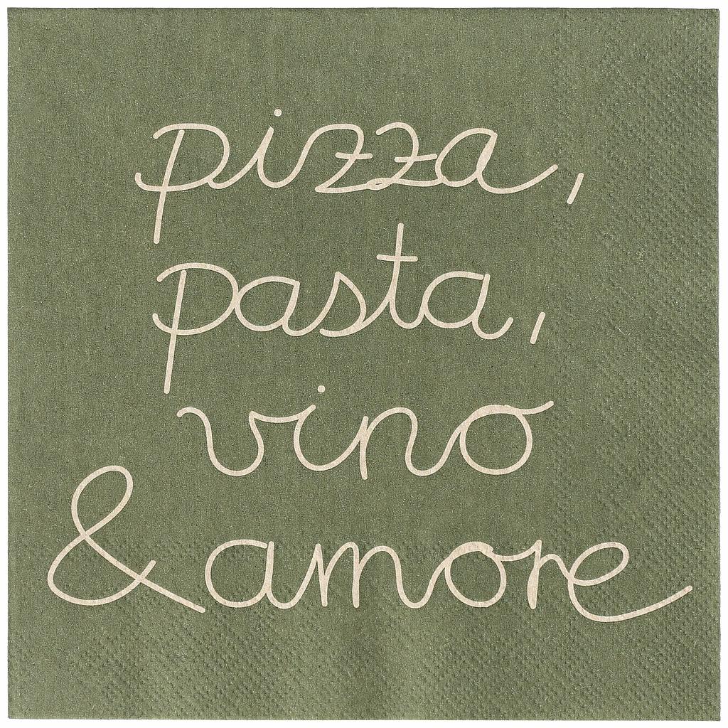 Serviette Pizza, Pasta, Vino &amp; Amore