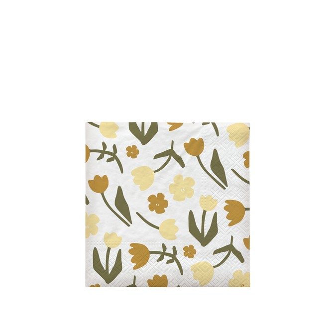 Servietten Rosita White/Yellow