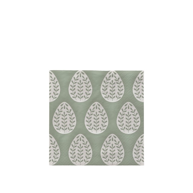 Servietten Egga Sage Green/White