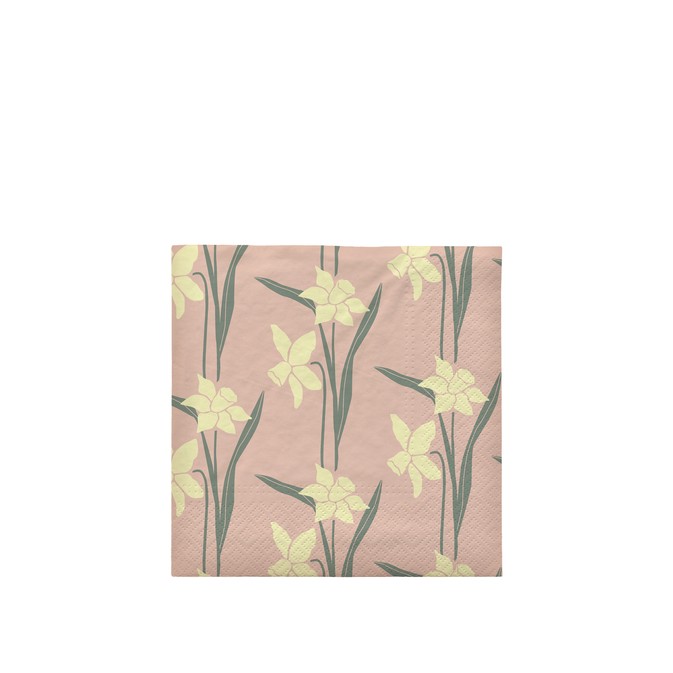 Servietten Daffodill Butter Yellow/Dusty Pink