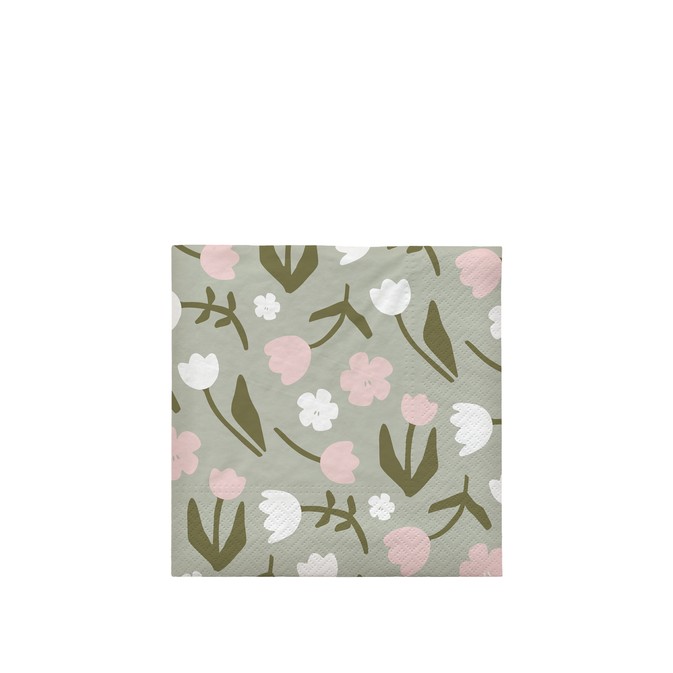 Servietten Rosita Green/Light Pink