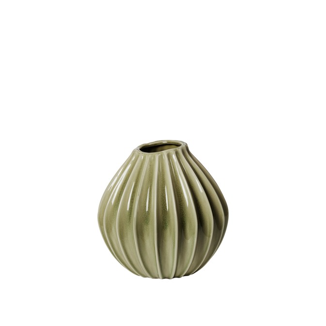 Vase Wide M Dry Sage