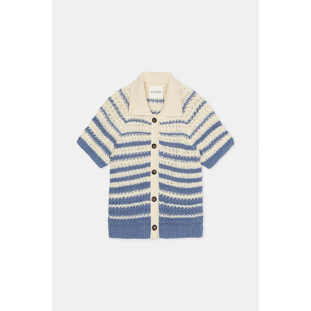 Polo Cardigan stone blue