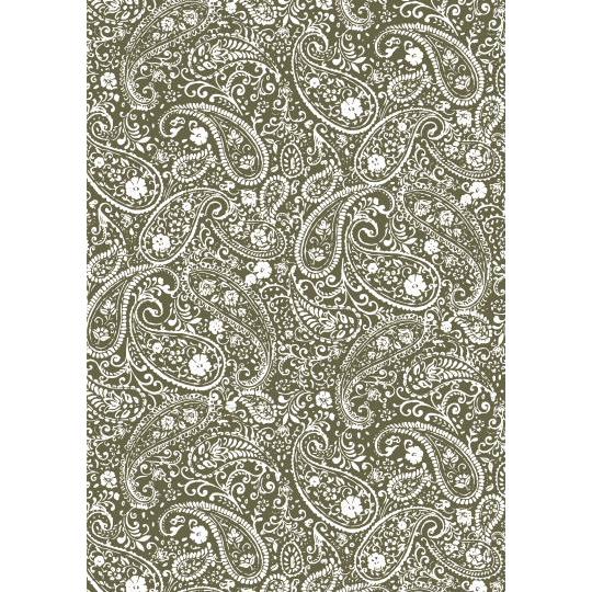 Geschenkpapier Paisley grün