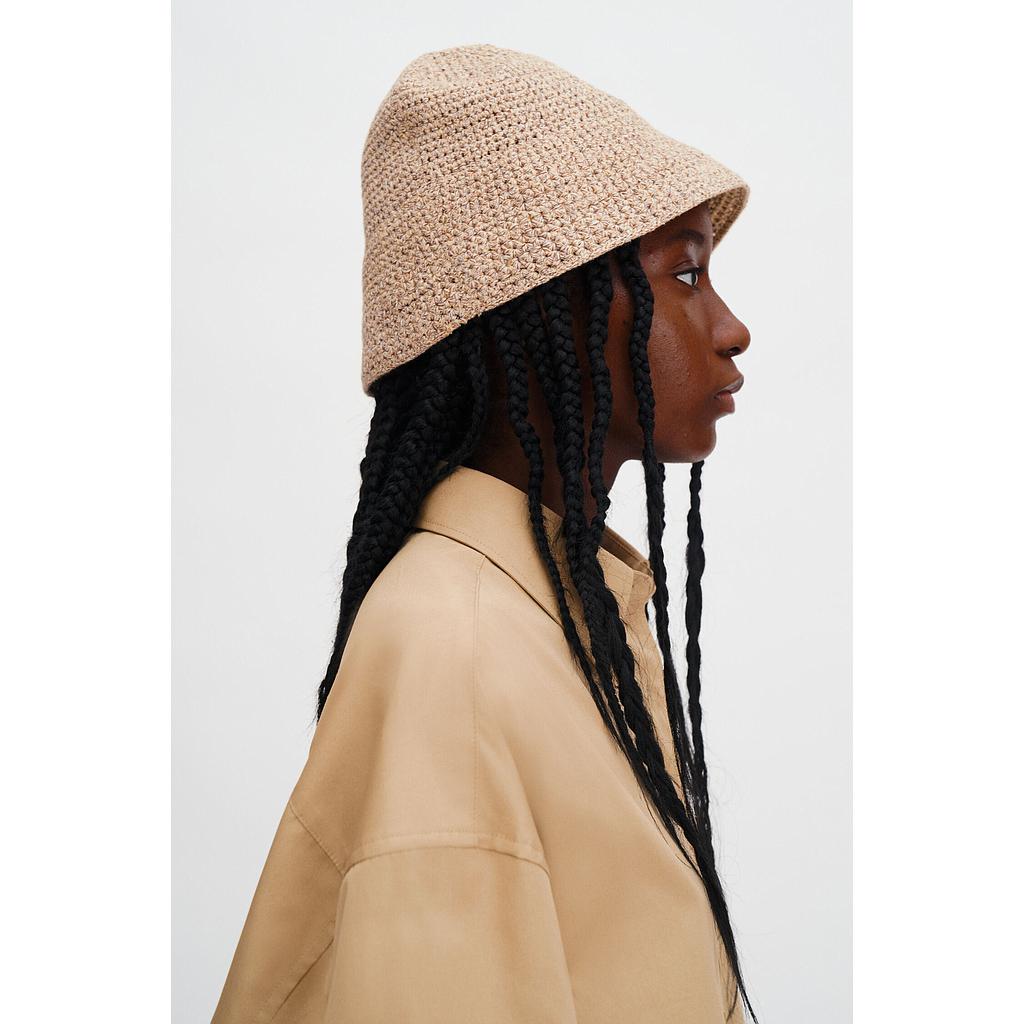 Crochet Hat Canvas beige