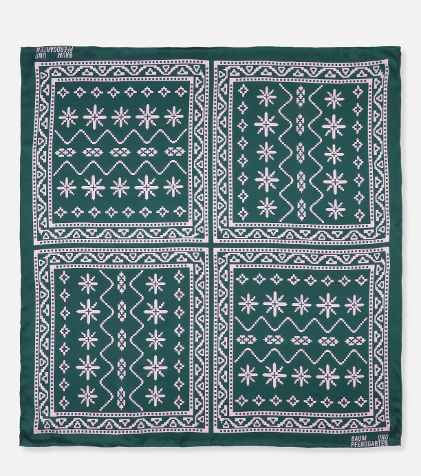 Tuch LEAH Green Pink Scarf